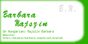 barbara majszin business card